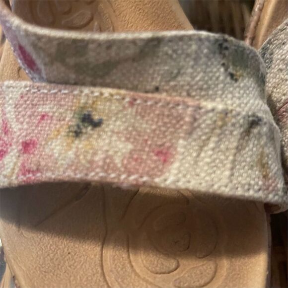 Born b.o.c Floral Wedge Cork Sandals Slingback Open Toe Multicolor - Picture 5 of 6